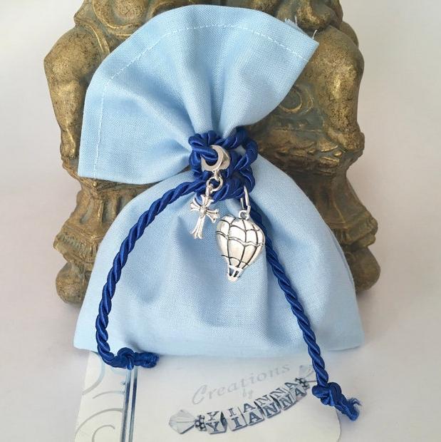 10 pcs.-HAND MADE favor bags-Elegant Baptism favors-Orthodox Baptism bomponieres-Baptism for boys-Christening-mi bautizo-air balloon favors