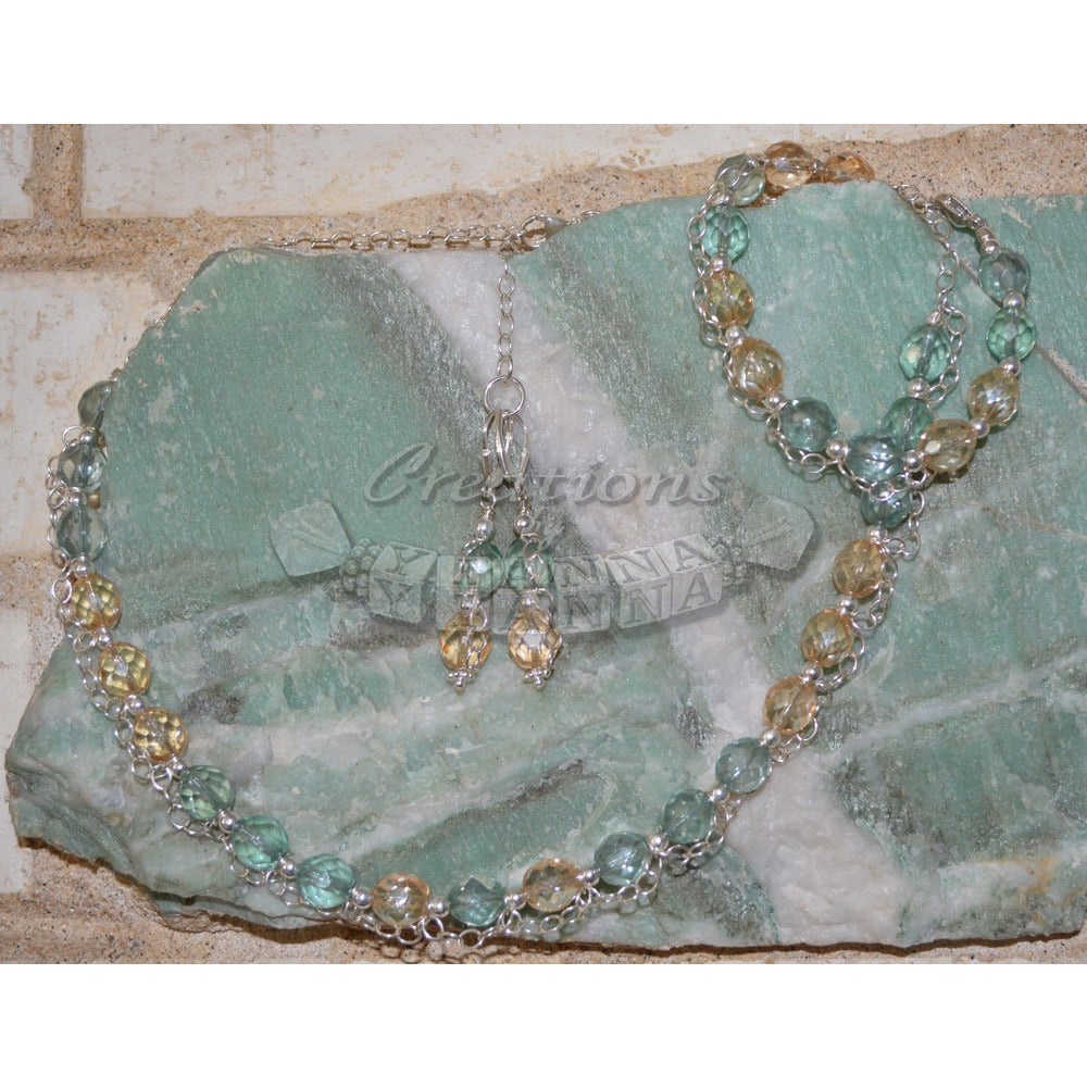 Fire Polished Necklace Set