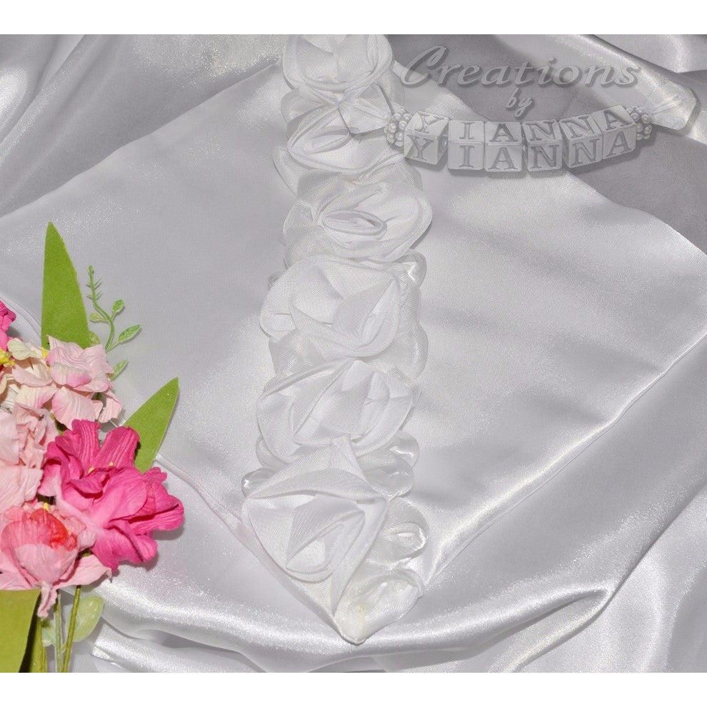 RP3 Ring Pillow-Bearer White Satin Pillow