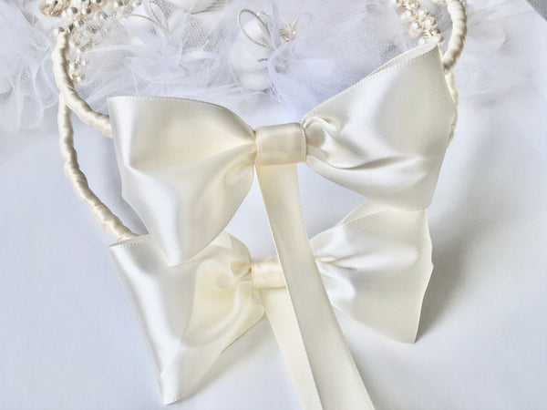 LAUREN Wedding crowns-stefana-Orthodox Wedding items-Greek Wedding-pearl stephana-ivory stefana