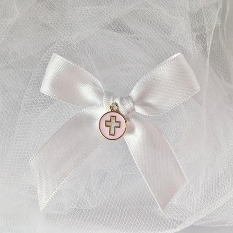 10 Traditional white martirika-light pink cross martirika-girl’s Baptism-Christening