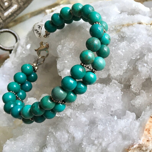 Turquoise bracelet for women-sterling silver bracelet-hand made jewelry-gifts for her