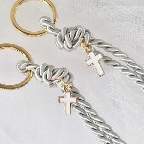 25 Baptism favors-bomponieres-Orthodox Baptism-Christening-favors for boy’s Baptism-favors for girl’s Baptism-silver gray cord favors