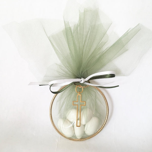 Baptism favors-10 bomponieres-party favors-mi Bautizo-Christening-Olive green bomboneres-favors for boys-favors for girls