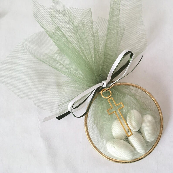 Baptism favors-10 bomponieres-party favors-mi Bautizo-Christening-Olive green bomboneres-favors for boys-favors for girls